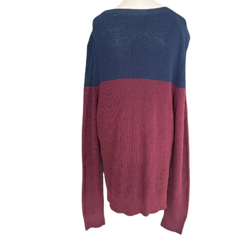 Men’s Express Large colorblock knit pullover sweater